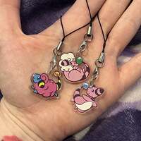 Double-Sided 1" Clear Acrylic Mareep Inspired Charms - Thumbnail 2