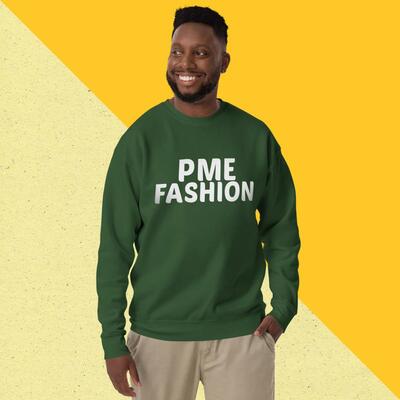 Pme fashion basic white letters unisex premium sweatshirt