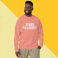PME Fashion basic white letters Unisex Premium Sweatshirt - Thumbnail 3