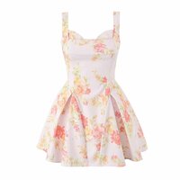 Printed fitted camisole dress - Thumbnail 4