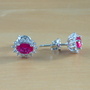 925 Ruby (Lab Created) Earrings/925 Silver Ruby Stud Earrings/Ruby Jewellery/Ruby Jewelry/Red Ruby Earrings/925Ruby Earrings/July Birthstone-2