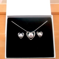 BOXED GIFT SET/Sterling Silver White Freshwater Pearl Necklace & Earrings/Pearl Earrings/Pearl Necklace/June Birthstone/Pearl Jeweller - Thumbnail 9