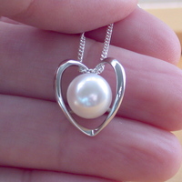 BOXED GIFT SET/Sterling Silver White Freshwater Pearl Necklace & Earrings/Pearl Earrings/Pearl Necklace/June Birthstone/Pearl Jeweller - Thumbnail 4