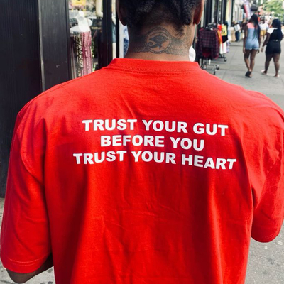 Free shipping-trust your gut before you trust your heart tee - Thumbnail 1