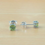 925 Peridot Stud Earrings/925 Silver Peridot Stud Earrings/August Birthstone /Peridot Jewellery/Peridot Jewelry/Peridot Jewelery/Gemstone-1