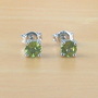 925 Peridot Stud Earrings/925 Silver Peridot Stud Earrings/August Birthstone /Peridot Jewellery/Peridot Jewelry/Peridot Jewelery/Gemstone-3