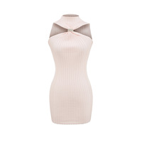 Sexy Hip Skirt Rhinestone Twist Decorated Vest Skirt - Thumbnail 3