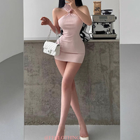 Sexy Hip Skirt Rhinestone Twist Decorated Vest Skirt - Thumbnail 5