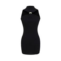 Sexy Hip Skirt Rhinestone Twist Decorated Vest Skirt - Thumbnail 6