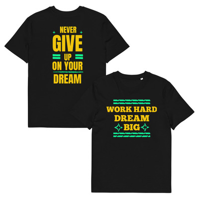 Unisex custom organic cotton t-shirt | motivational front & back print