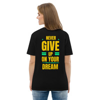 Unisex Custom Organic Cotton T-Shirt | Motivational Front & Back Print - Thumbnail 2