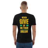 Unisex Custom Organic Cotton T-Shirt | Motivational Front & Back Print - Thumbnail 4
