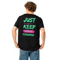 Custom Organic Ribbed Neck T-Shirt | Unisex Eco Front & Back Print - Thumbnail 4