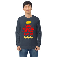 Unisex Organic Cotton Sweatshirt with Front Print - Thumbnail 2