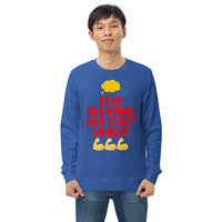 Unisex Organic Cotton Sweatshirt with Front Print - Thumbnail 3