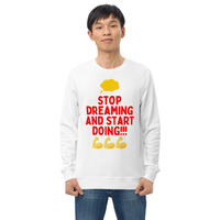 Unisex Organic Cotton Sweatshirt with Front Print - Thumbnail 4