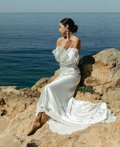 Simple Wedding Dress, Beach Wedding Dress Bridal Gown