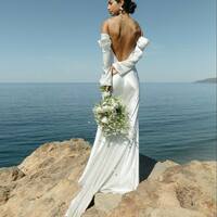 Simple Wedding Dress, Beach Wedding Dress Bridal Gown - Thumbnail 1