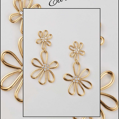 Petal bloom statement earrings - final sale