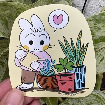 Spring rabbit sticker