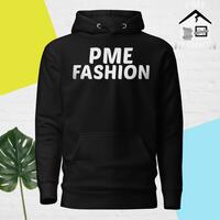 PME Fashion basic white letters Unisex Hoodie - Thumbnail 1