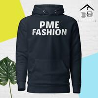 PME Fashion basic white letters Unisex Hoodie - Thumbnail 6