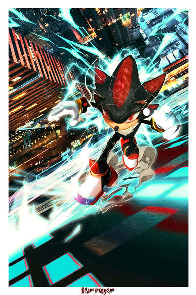 Shadow The Hedgehog Holofoil Print