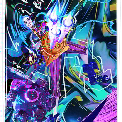 Jinx iridescent foil print