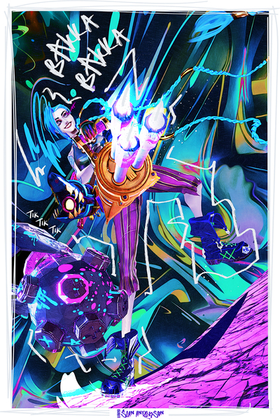 Jinx Iridescent Foil Print