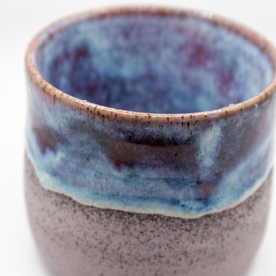 Purple tie dye handle-less mug 8oz