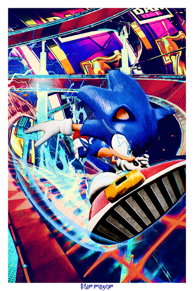 Sonic The Hedgehog Holofoil Print