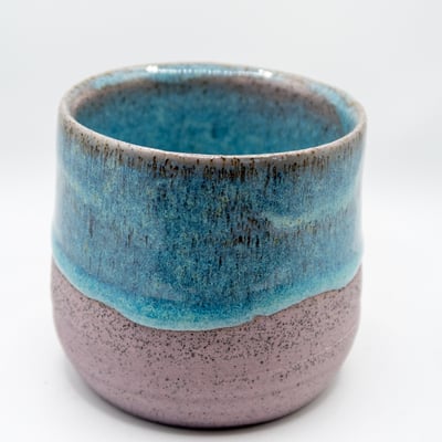Frosty blue handle-less mug8oz