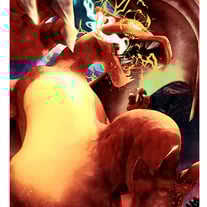 Charizard Gold Foil Print