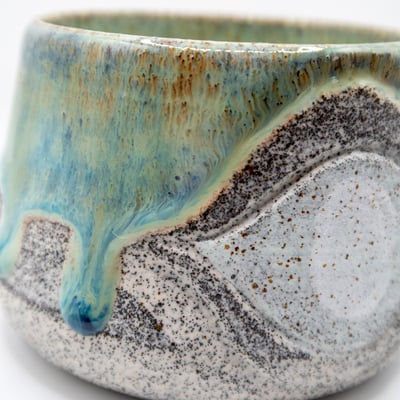 Milky eye handle-less mug 8oz