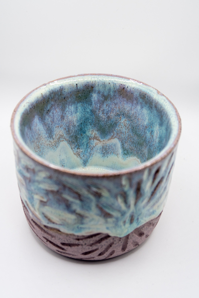 Carved Handle-less Mug- Icy