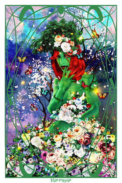 Poison Ivy Green Foil Print