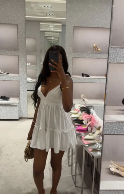 Spaghetti Straps Cute V Neck Short Homecoming Dresses