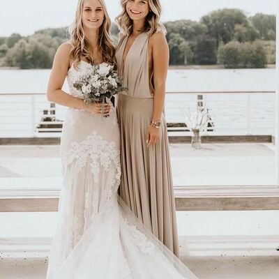 A line chiffon mother of bride/groom dress evening formal gown