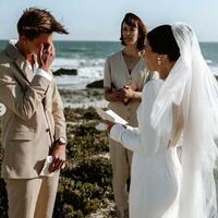 Mermaid Wedding Dress, Satin Wedding Dress Bridal Gown - Thumbnail 1