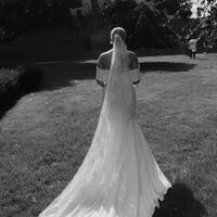 Simple Sheath Wedding Dress, Satin Wedding Dress Bridal Gown - Thumbnail 2