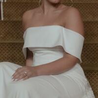 Simple Sheath Wedding Dress, Satin Wedding Dress Bridal Gown - Thumbnail 3