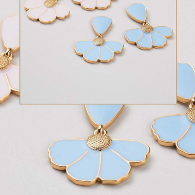 Spring petal blossom drop earrings - final sale