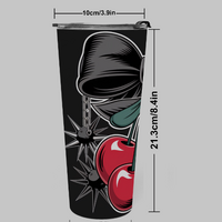*Gothic Cherry 🍒  Spike Design | 30oz Tumbler | Stainless Steel | Free Ship!* - Thumbnail 1