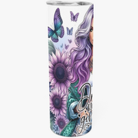 *"Dream Big Never Give Up" Tumbler with Tattooed Woman | Free Ship!* - Thumbnail 2