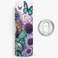 *"Dream Big Never Give Up" Tumbler with Tattooed Woman | Free Ship!* - Thumbnail 3