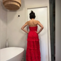 Sweetheart A-Line Ruffled Red Party Dresses - Thumbnail 1