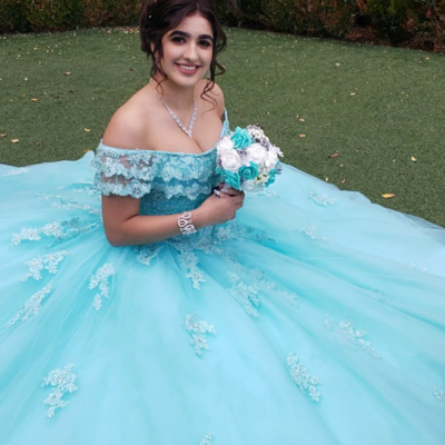 Princess off the shoulder lace tulle ball gown party dresses