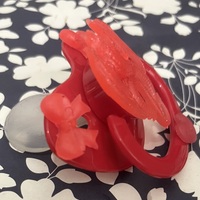 Abdl/Ddlg Red glow in the dark dragon adult pacifier - Thumbnail 1