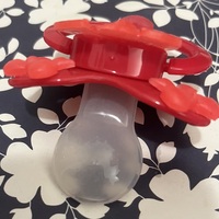 Abdl/Ddlg Red glow in the dark dragon adult pacifier - Thumbnail 2