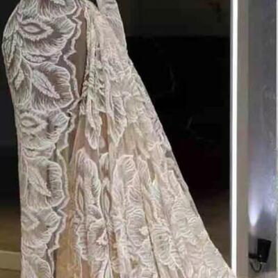 Sexy mermaid wedding dress, lace wedding dress bridal gown